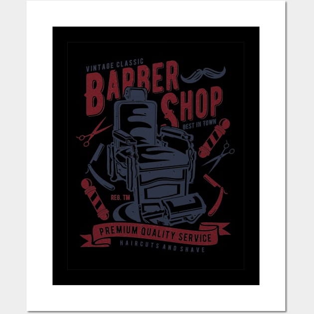 Classic Barber Shop Wall Art by azmania